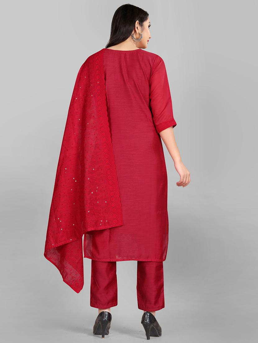 round neck kurta pant set - 19656199 - Standard Image - 2