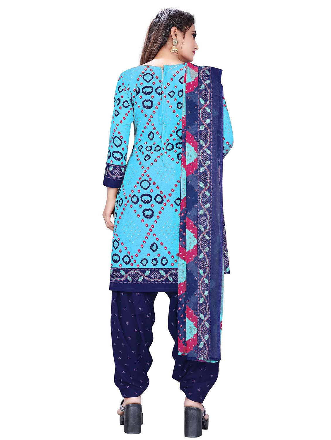 printed unstitched patiyala suit set - 19656780 - Standard Image - 2