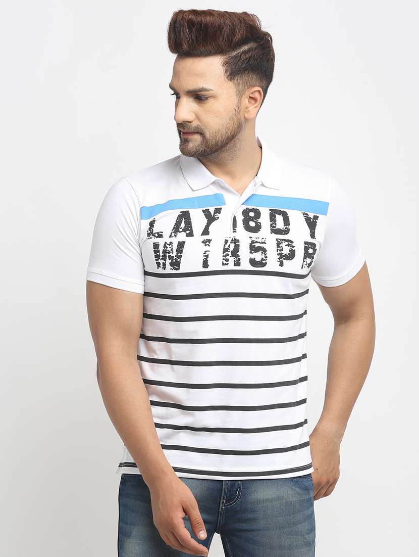 polo neck solid regular t-shirt 