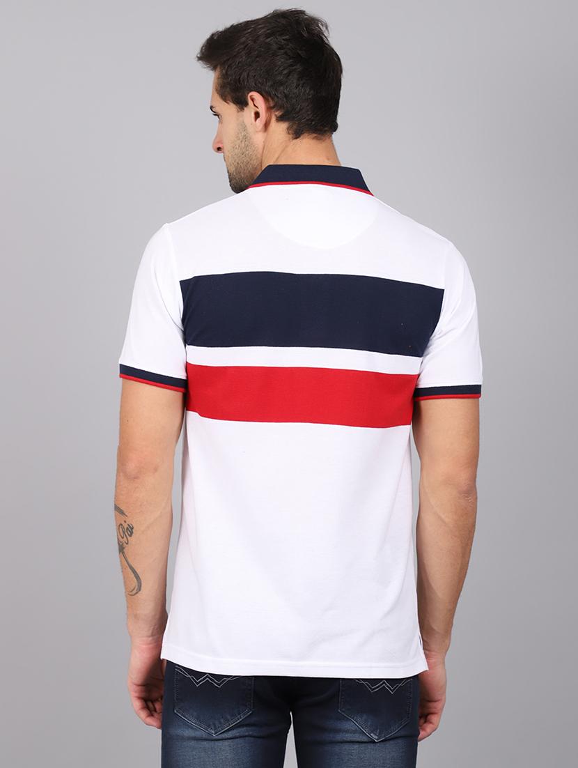 color block cotton polo t-shirt - 19656892 - Standard Image - 2