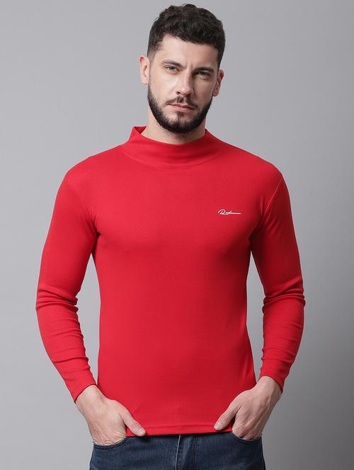 high neck solid regular t-shirt - 19656947 - Standard Image - 0