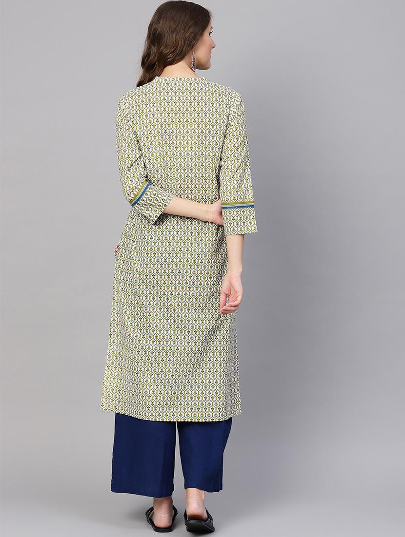 women's straight kurta - 19658238 - Standard Image - 2