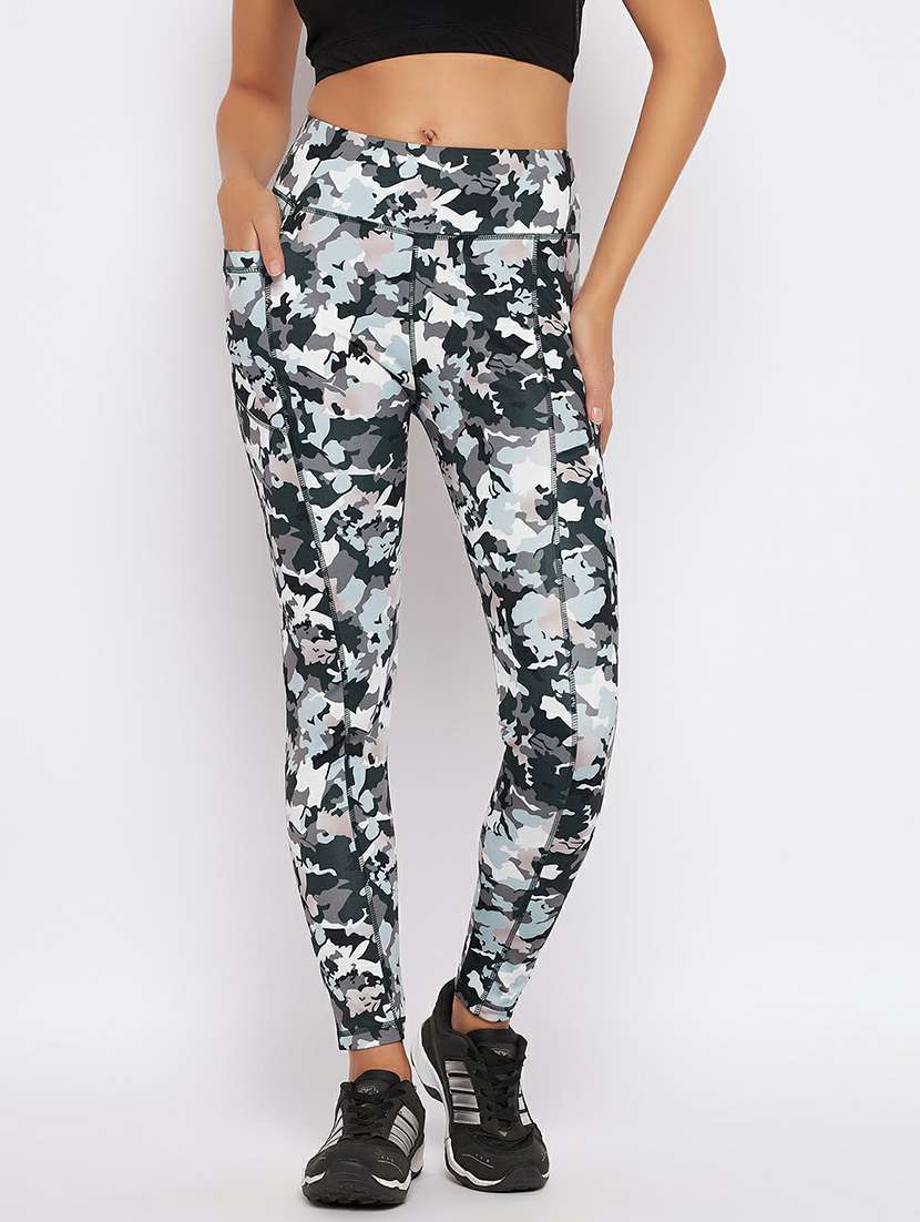 grey poly spandex leggings