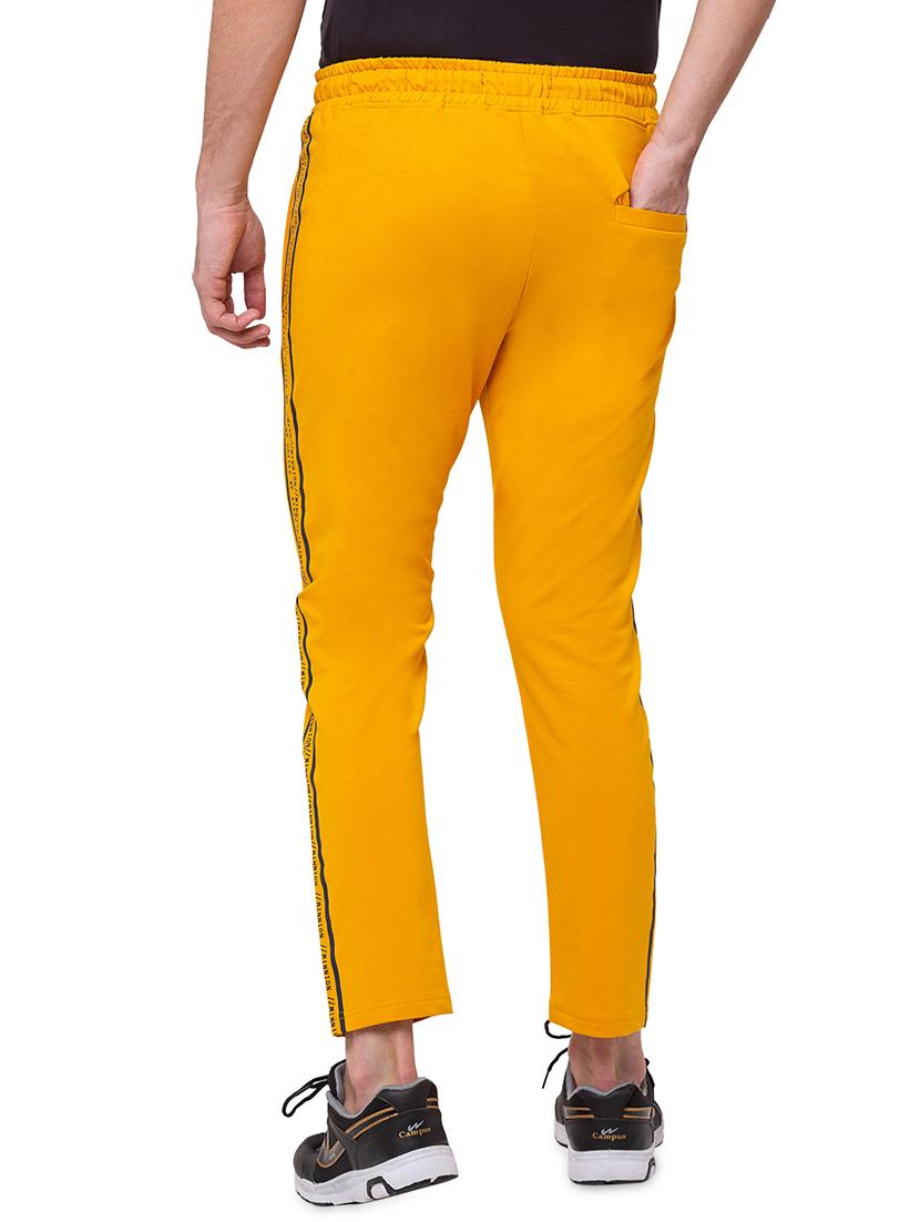 yellow solid active wear track pant - 19660544 - Standard Image - 2