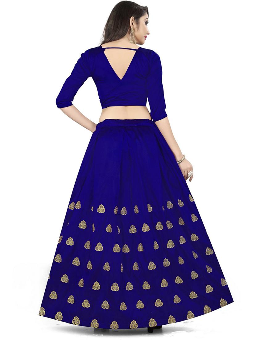 embroidered flared semi-stitched lehenga - 19661052 - Standard Image - 2