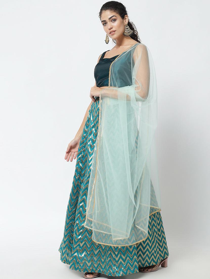 self designed flared semi-stitched lehenga - 19661172 - Standard Image - 2