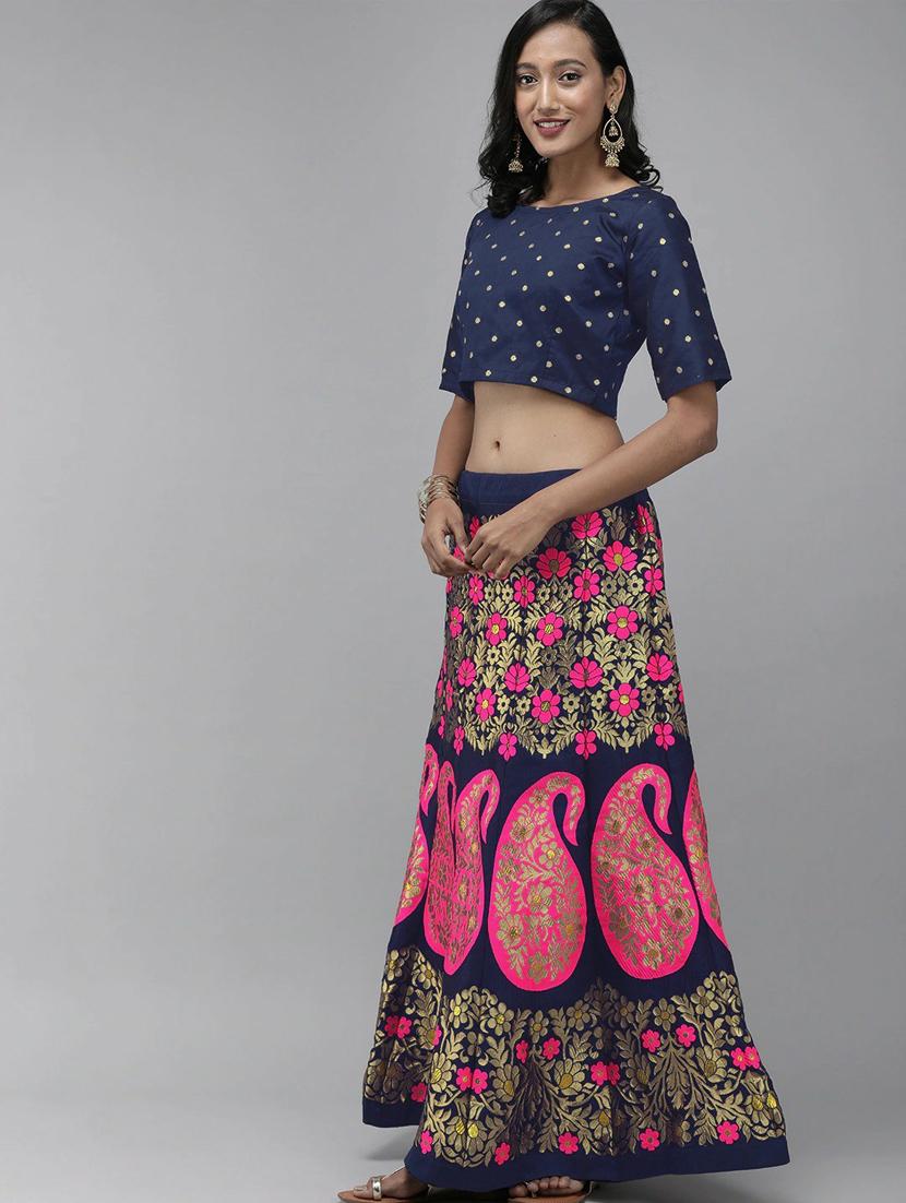 self designed flared semi-stitched lehenga - 19661173 - Standard Image - 2
