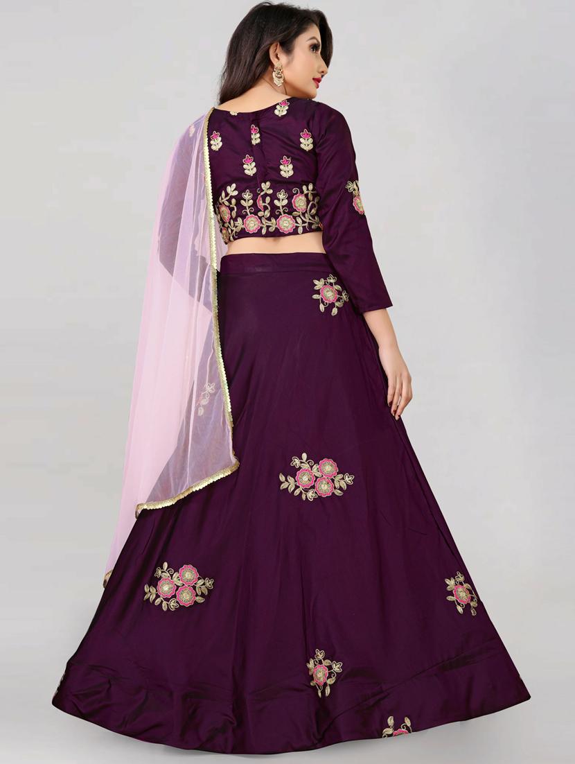 embroidered flared semi-stitched lehenga - 19661204 - Standard Image - 2