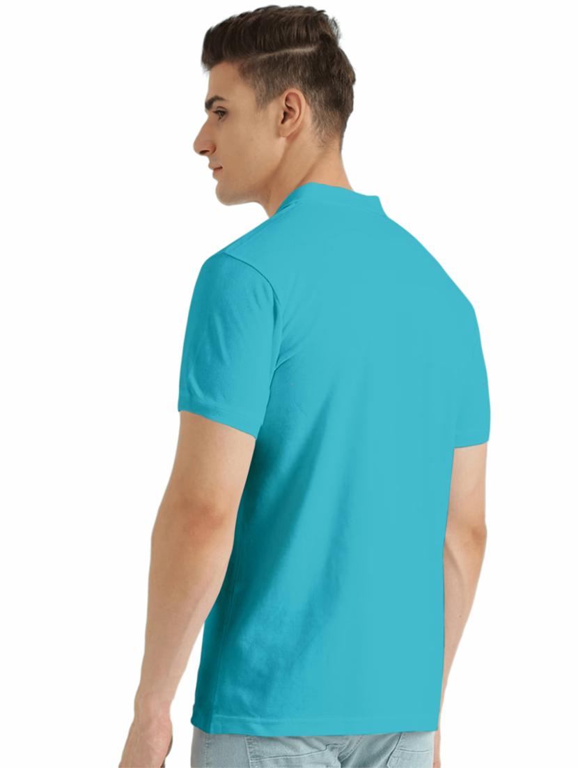 men polo neck solid t-shirt - 19662135 - Standard Image - 2