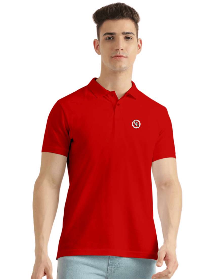 men polo neck solid t-shirt 
