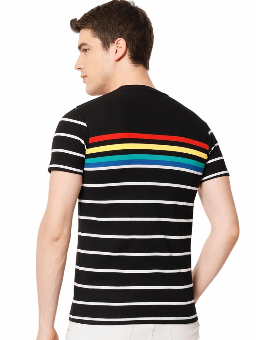 stripes cotton casual t-shirt - 19662199 - Standard Image - 2