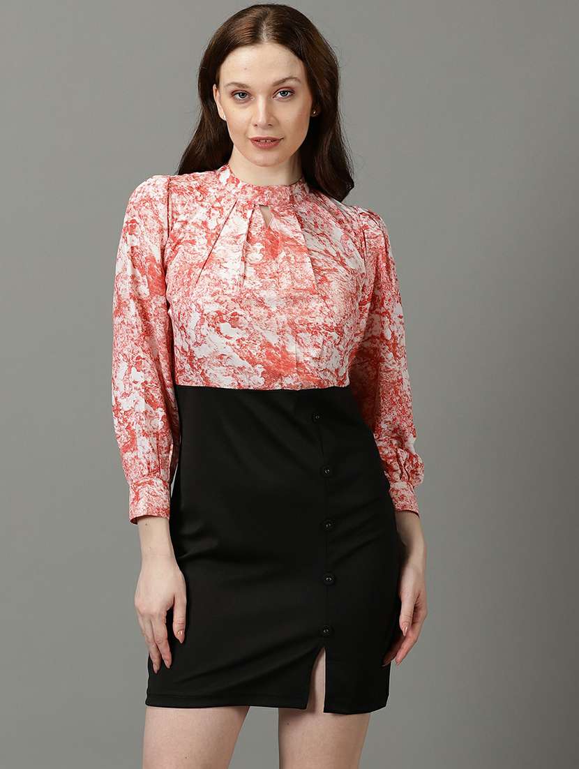 women's sheath printed dress