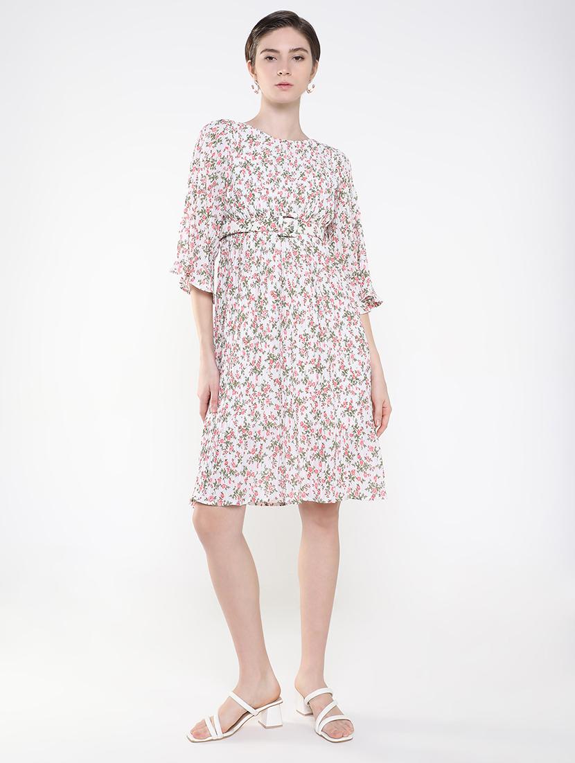 women's fit & flare floral dress - 19662593 - Standard Image - 2