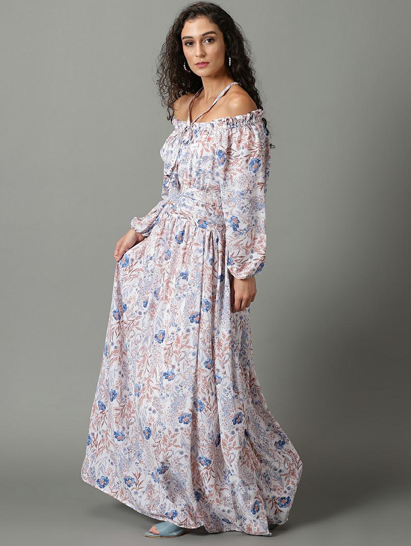 women's fit & flare floral dress - 19662598 - Standard Image - 2