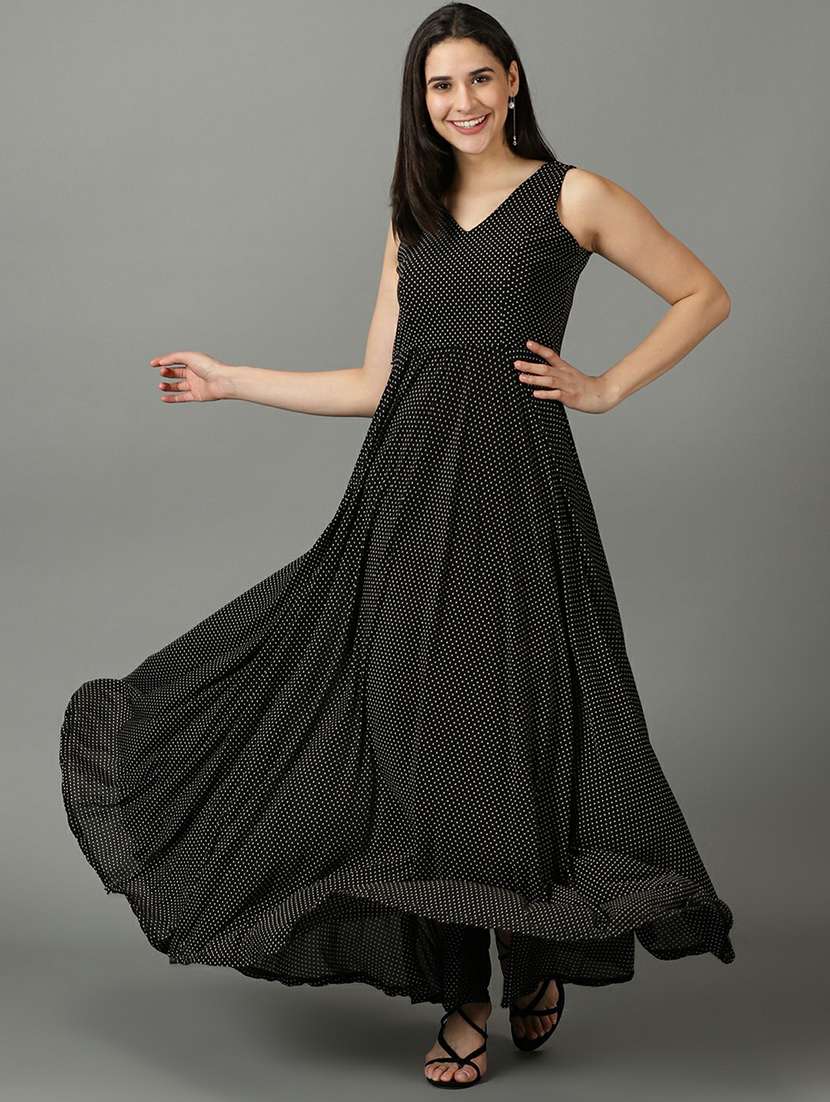 women's fit & flare printed dress