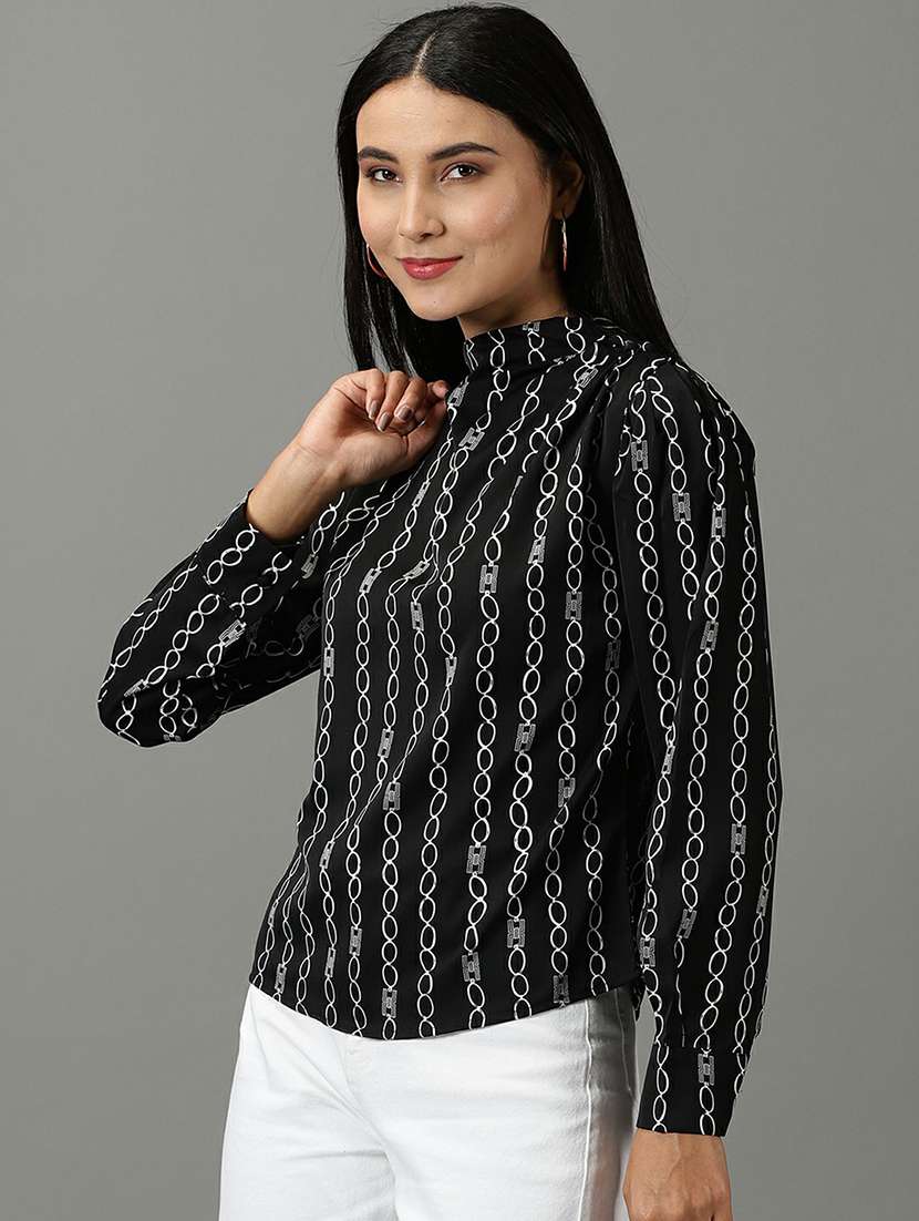 women's straight high neck top - 19662663 -  Standard Image - 2