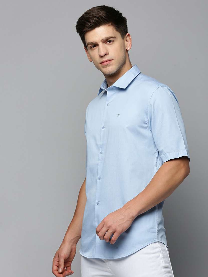 blue cotton casual shirt - 19662701 - Standard Image - 2
