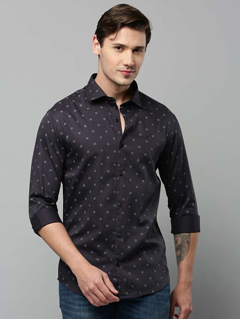 mens geometric casual shirt