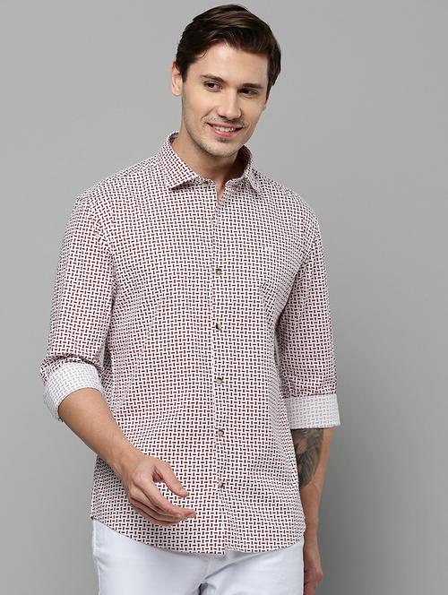 mens micro print casual shirt - 19662744 -  Standard Image - 0