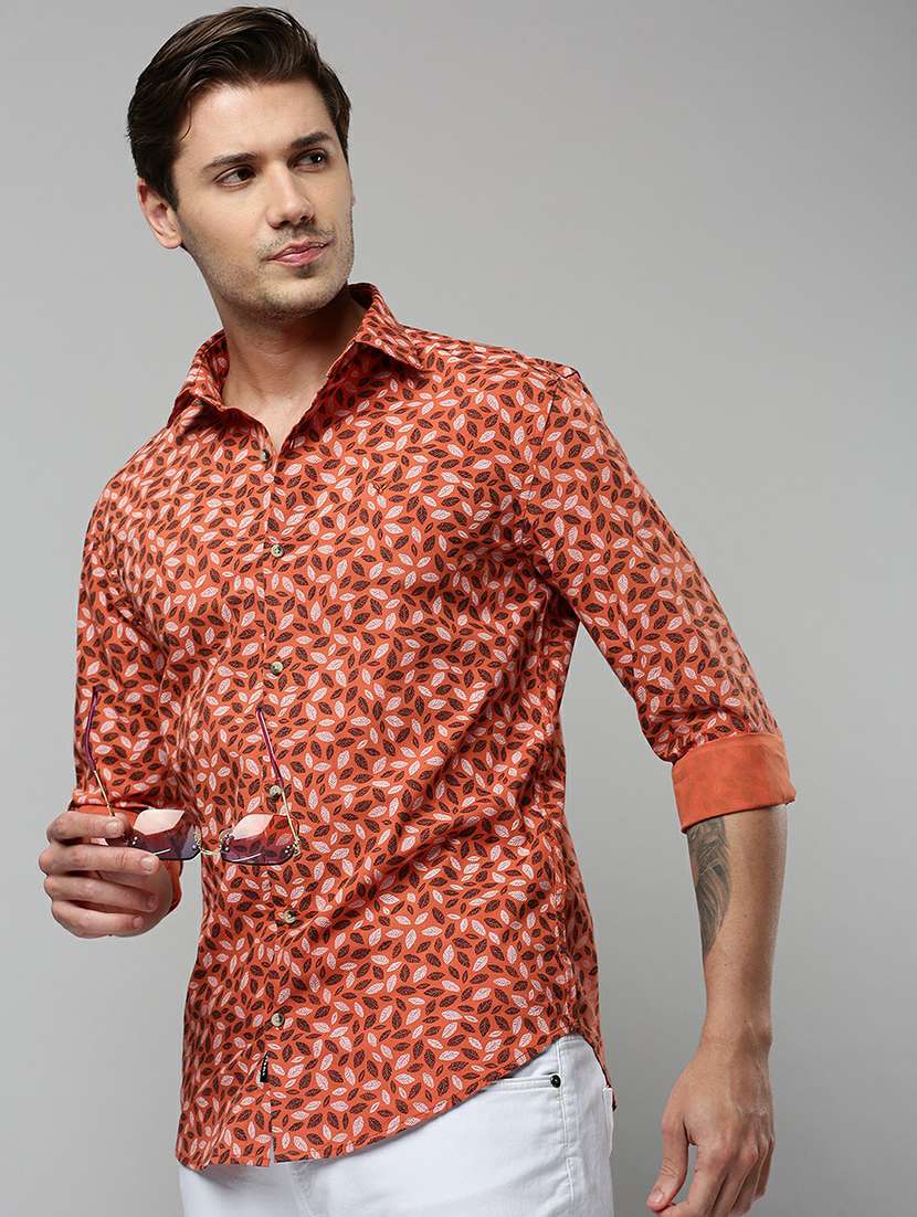 mens leaf print casual shirt - 19662745 -  Standard Image - 7