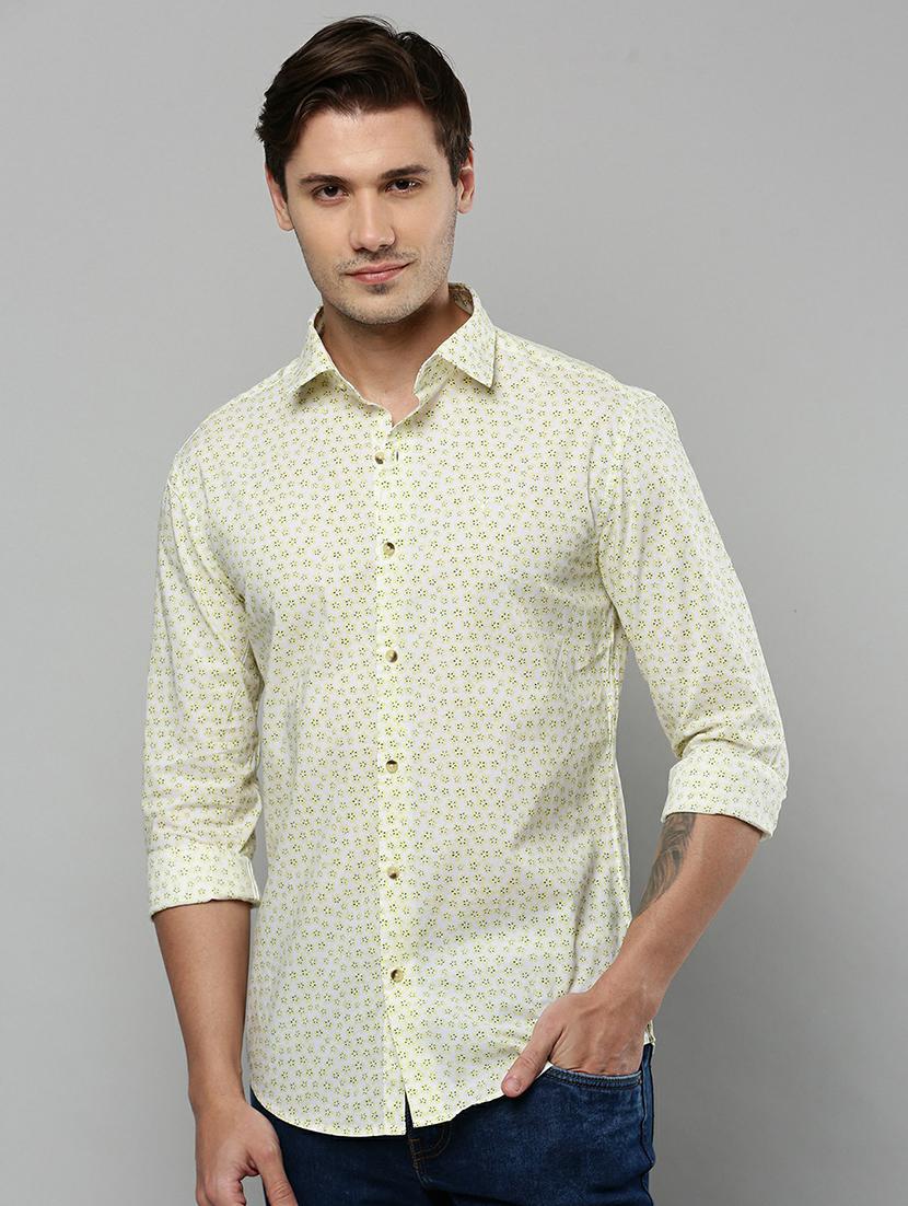 mens micro print casual shirt - 19662756 - Zoom Image - 0