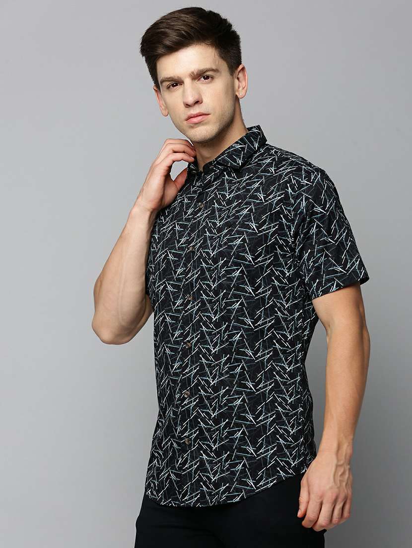 mens printed casual shirt - 19662811 - Standard Image - 2