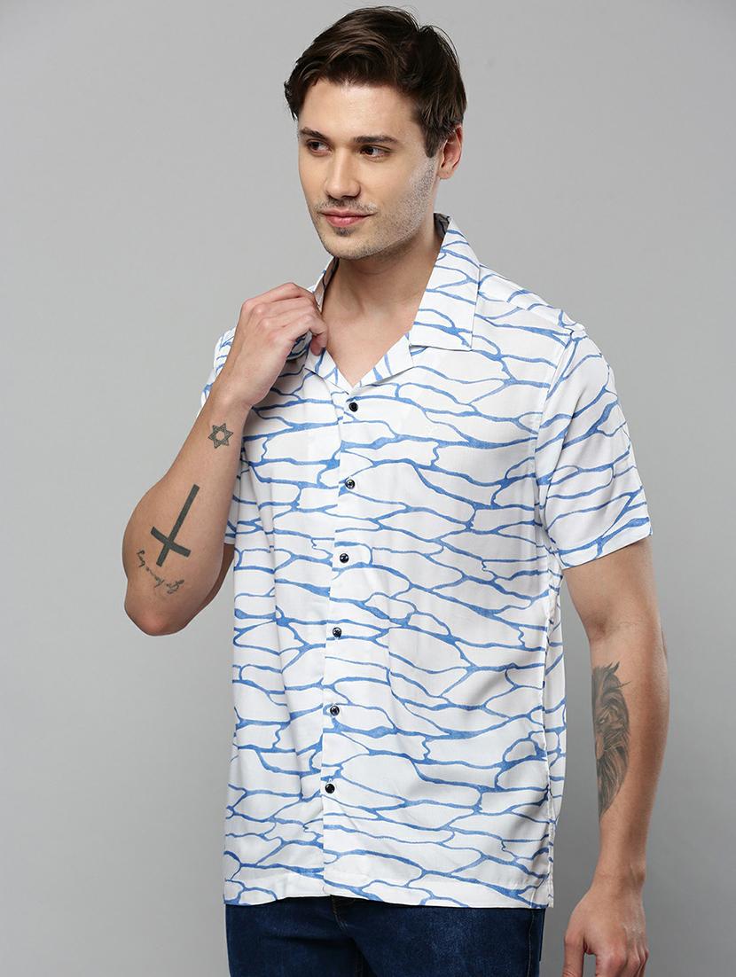 mens printed casual shirt - 19662820 - Standard Image - 2