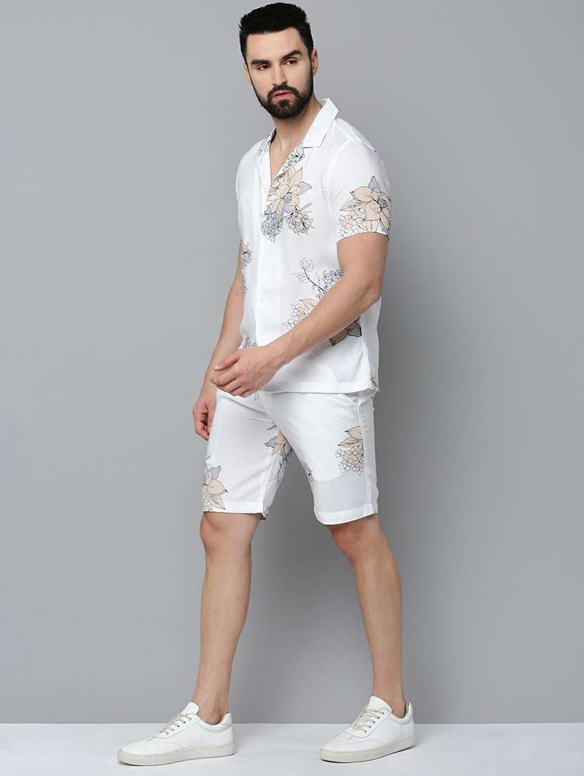 showoff men's short sleeves printed co-ords set - 19662863 -  Standard Image - 2