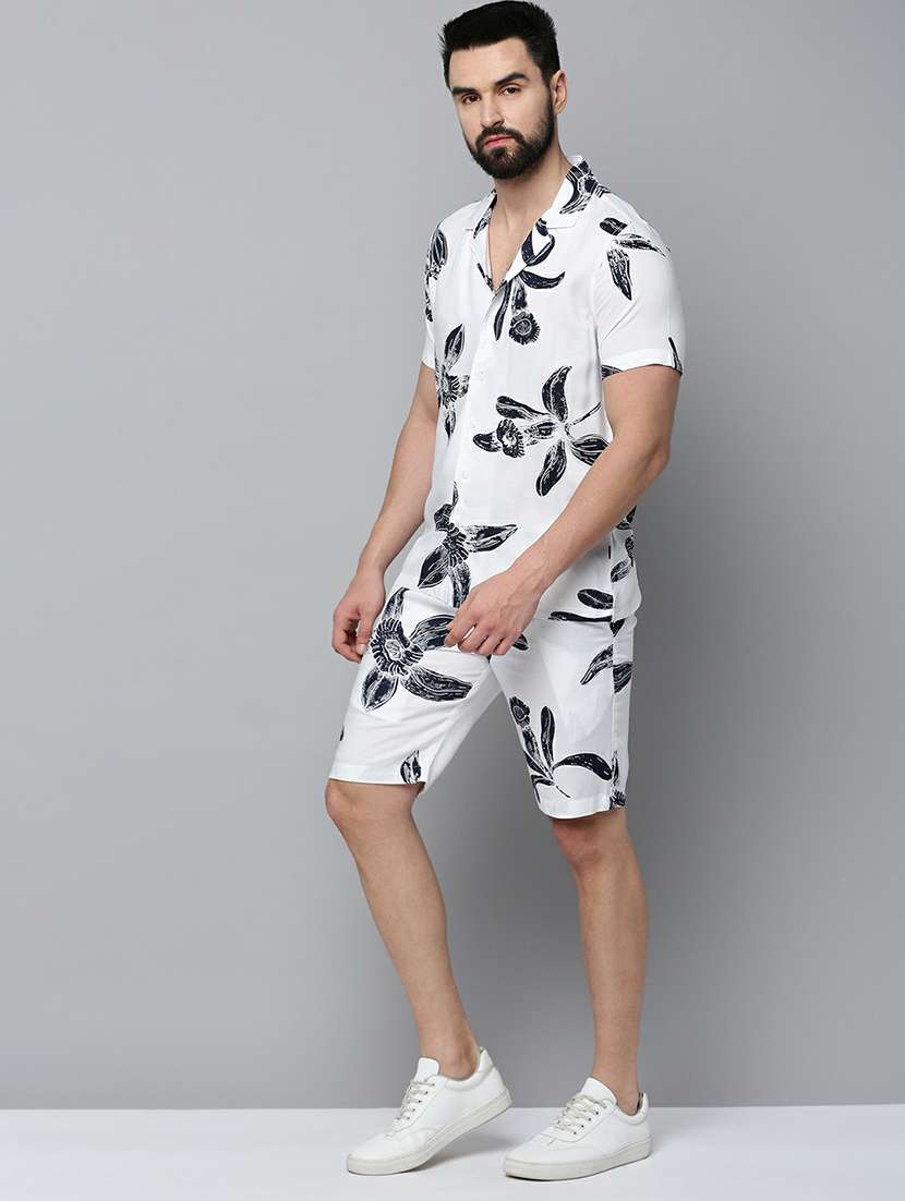 showoff men's short sleeves printed co-ords set - 19662884 - Standard Image - 2