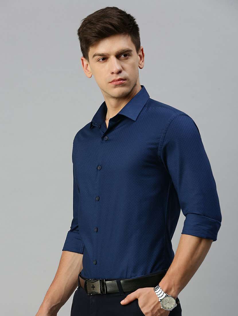 mens self design formal shirt - 19662902 - Standard Image - 2