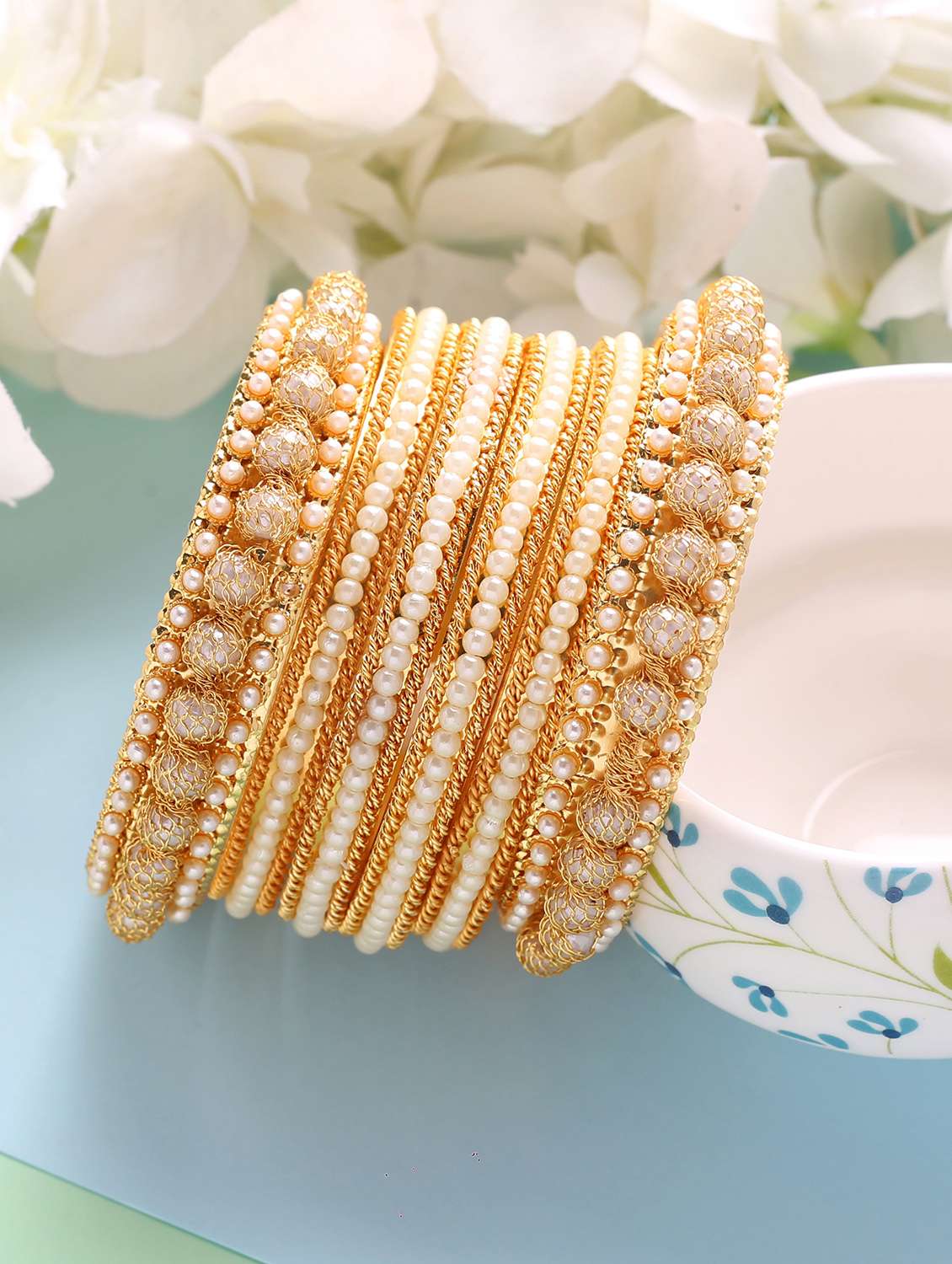 white alloy bangle