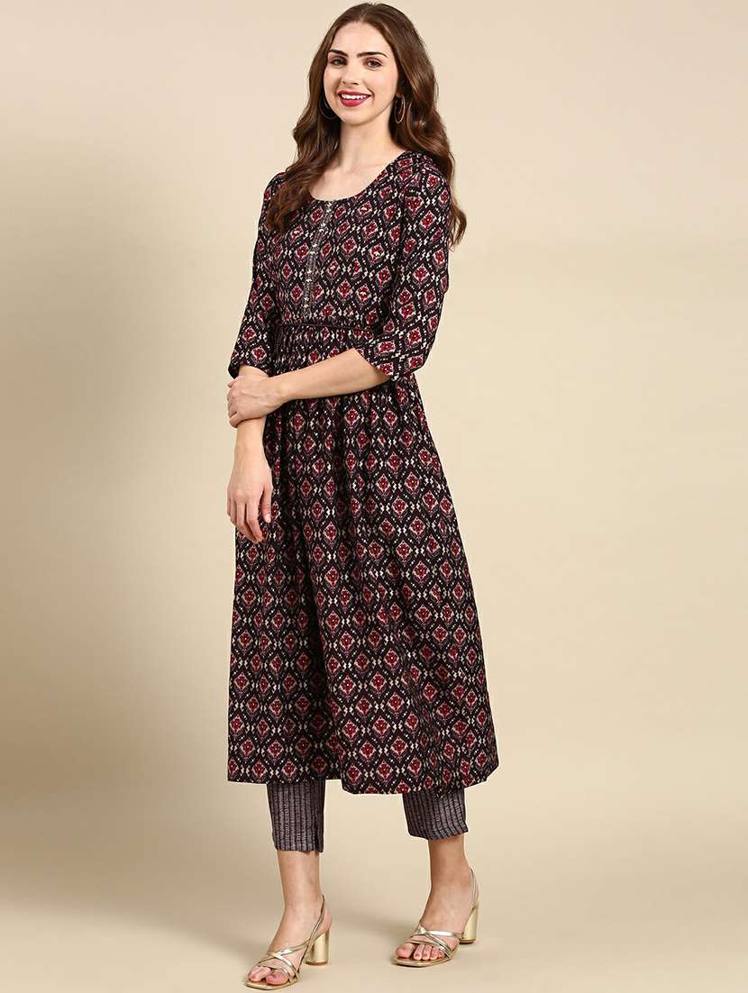 women printed kurta pant set with dupatta - 19664925 -  Standard Image - 2