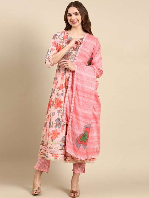 women floral printed kurta pant set with duapatta - 19664926 -  Standard Image - 0