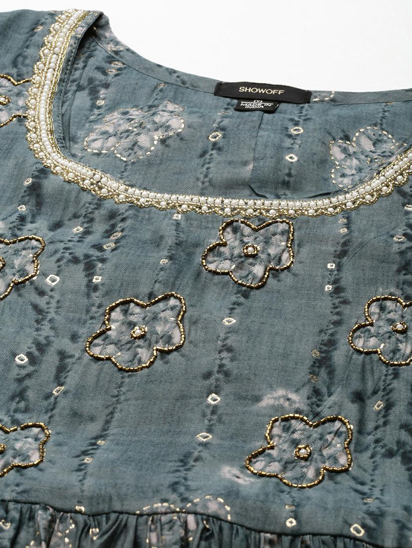 women printed round neck kurta pant set - 19664962 - Standard Image - 7