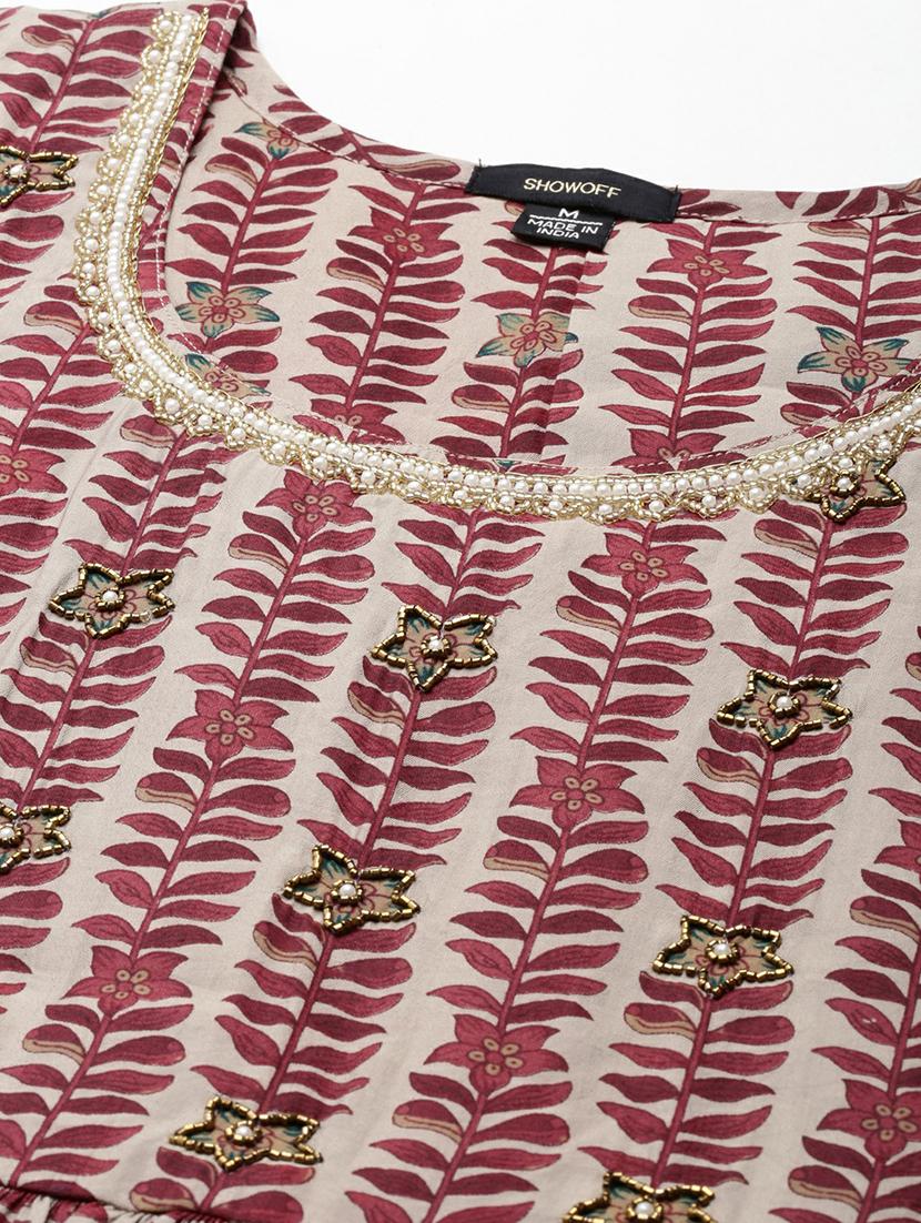 women printed round neck kurta pant set with dupatta - 19664964 - Standard Image - 7