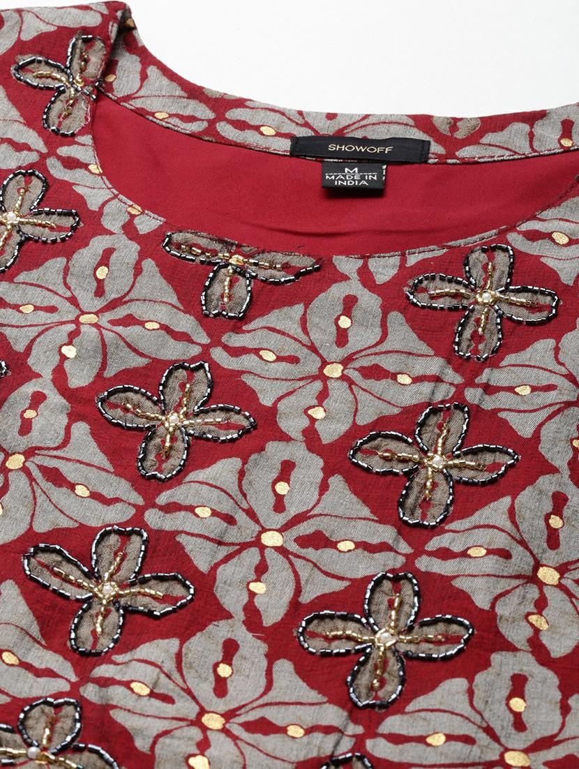 women printed round neck kurta pant set - 19664968 - Standard Image - 7