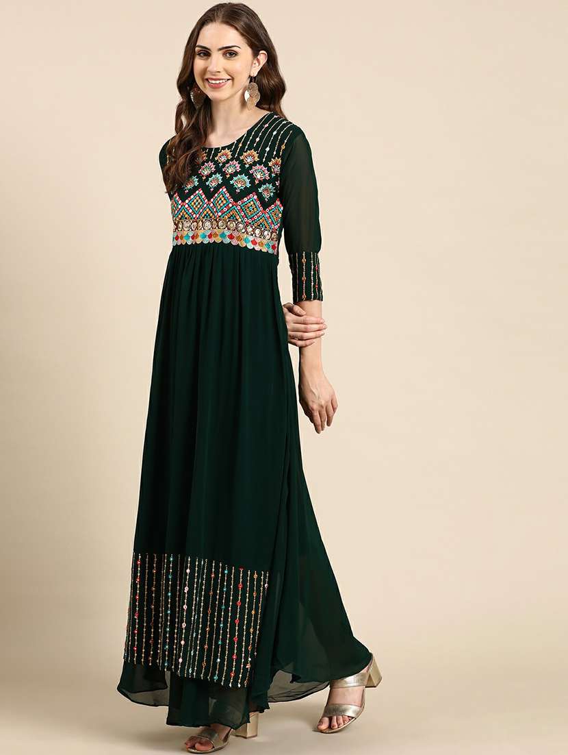 women's flared kurta - 19664987 - Standard Image - 2