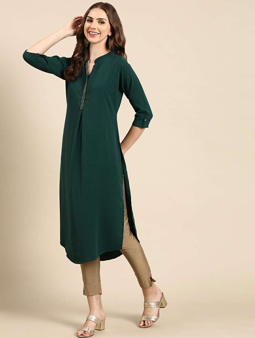 women's straight kurta - 19664999 -  Standard Image - 2