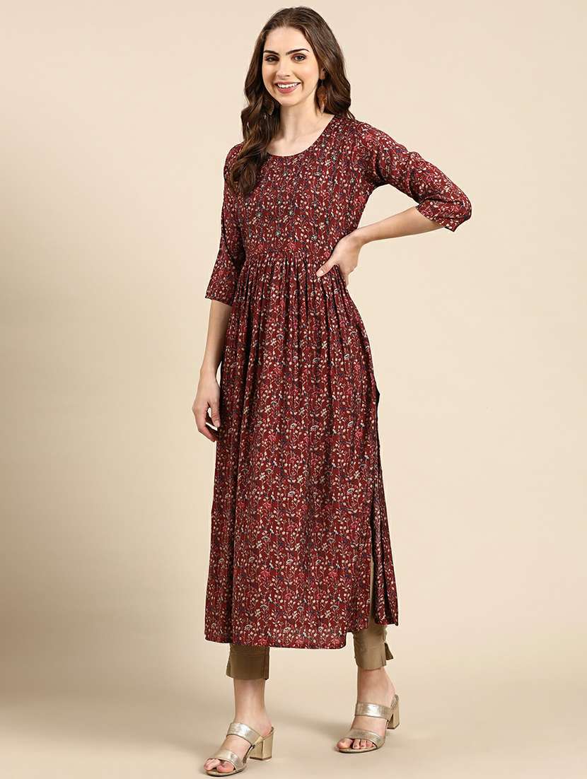 women's flared kurta - 19665002 -  Standard Image - 2