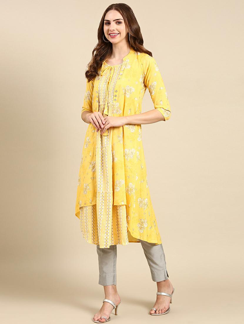 women's kurta with jacket kurta - 19665005 - Standard Image - 2