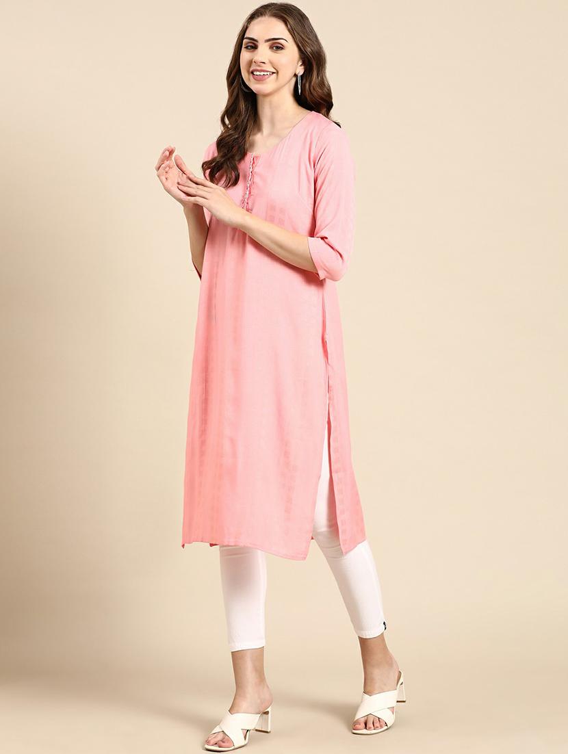 women's straight kurta - 19665013 - Standard Image - 2