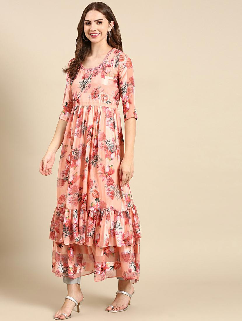 women's tiered kurta - 19665015 - Standard Image - 2