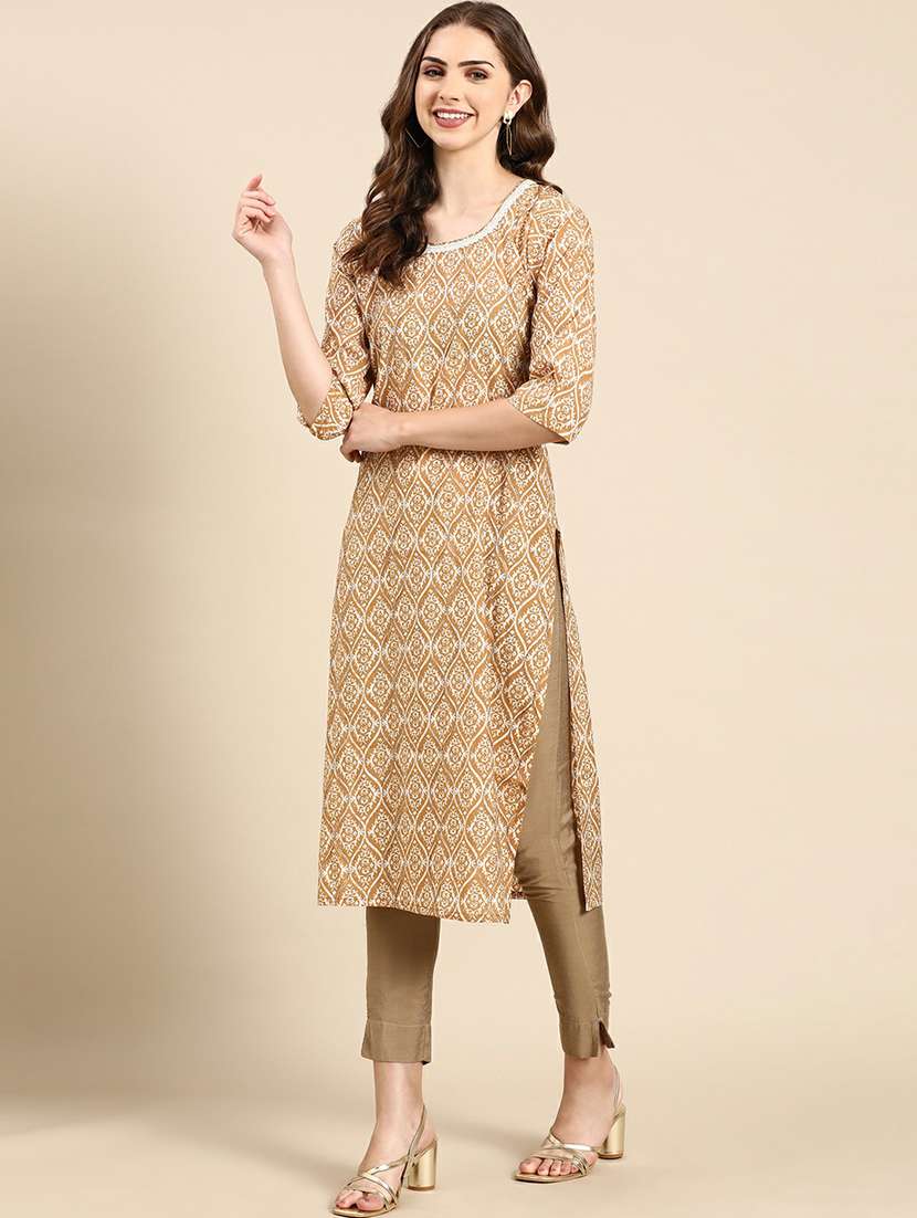 women's straight kurta - 19665023 - Standard Image - 2
