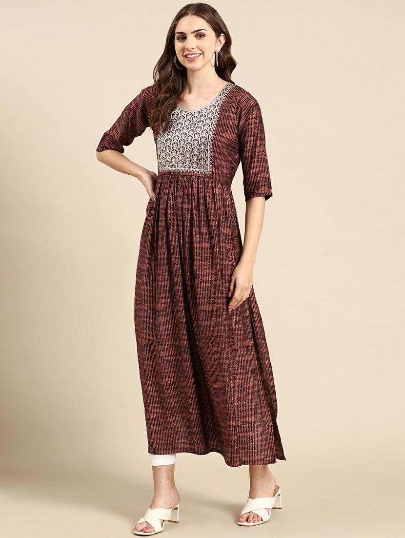 women's straight kurta - 19665027 - Standard Image - 2