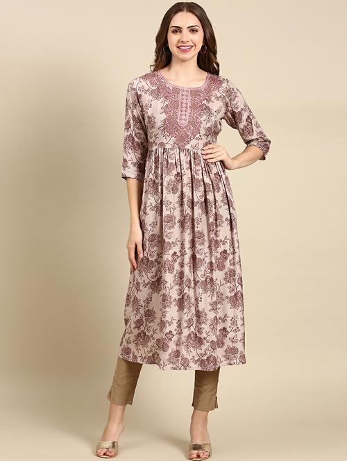 women's flared kurta - 19665036 -  Standard Image - 0