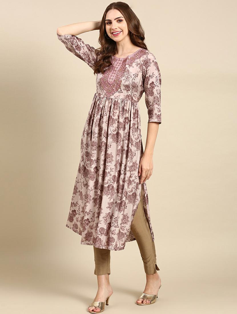 women's flared kurta - 19665036 - Standard Image - 2