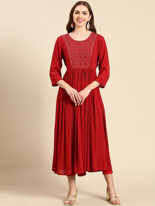 women's flared kurta - 19665044 -  Standard Image - 0
