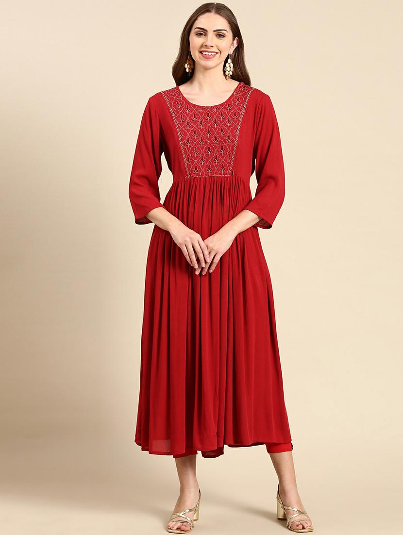 women's flared kurta - 19665044 -  Zoom Image - 0