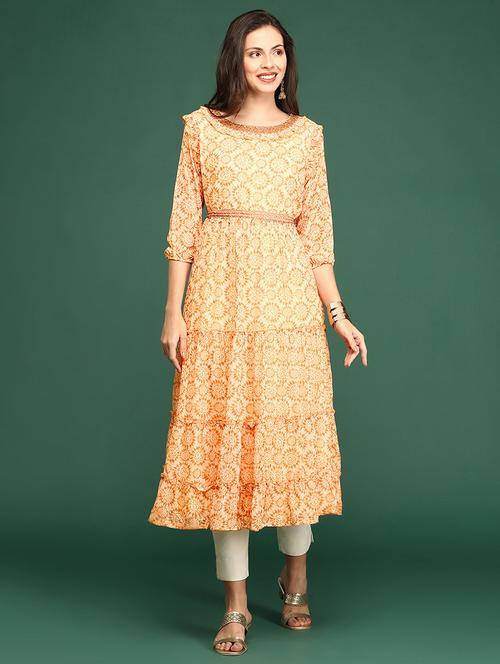 women's tiered kurta - 19665052 - Standard Image - 0
