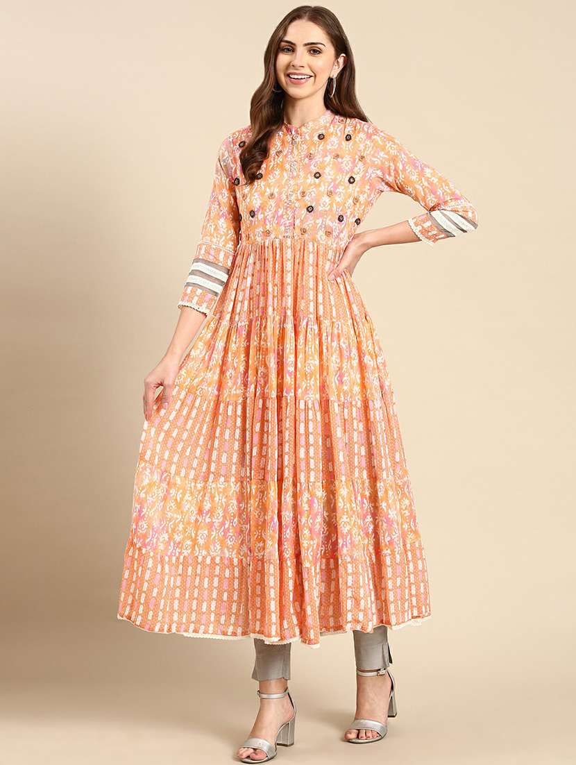 women's tiered kurta - 19665058 -  Standard Image - 2